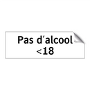 Pas d'alcool <18