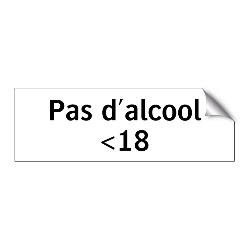Pas d'alcool <18