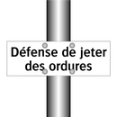 Défense de jeter des ordures