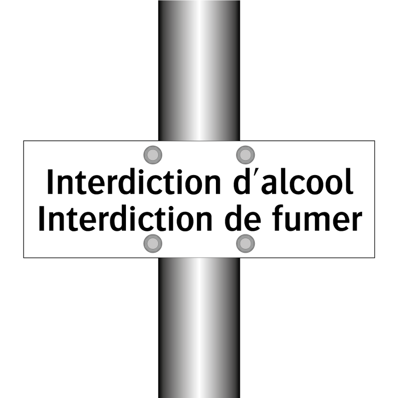 Interdiction d'alcool Interdiction de fumer