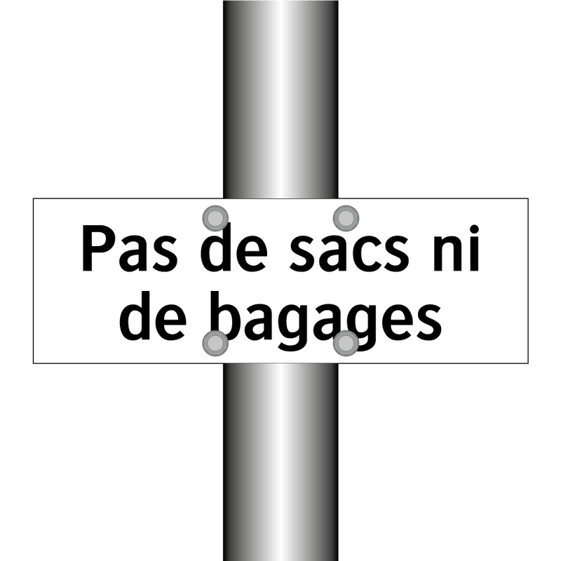 Pas de sacs ni de bagages