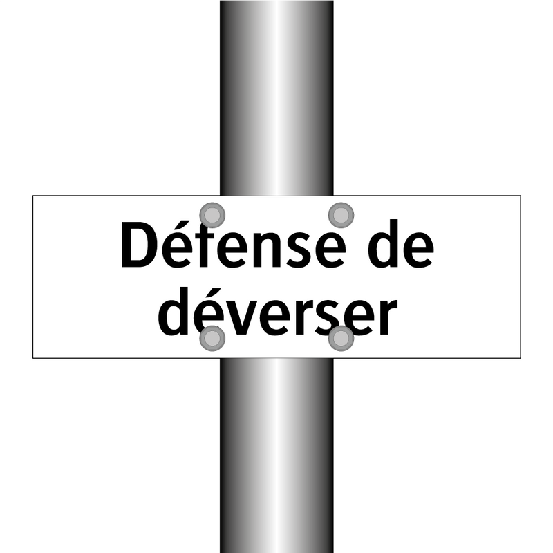 Défense de déverser