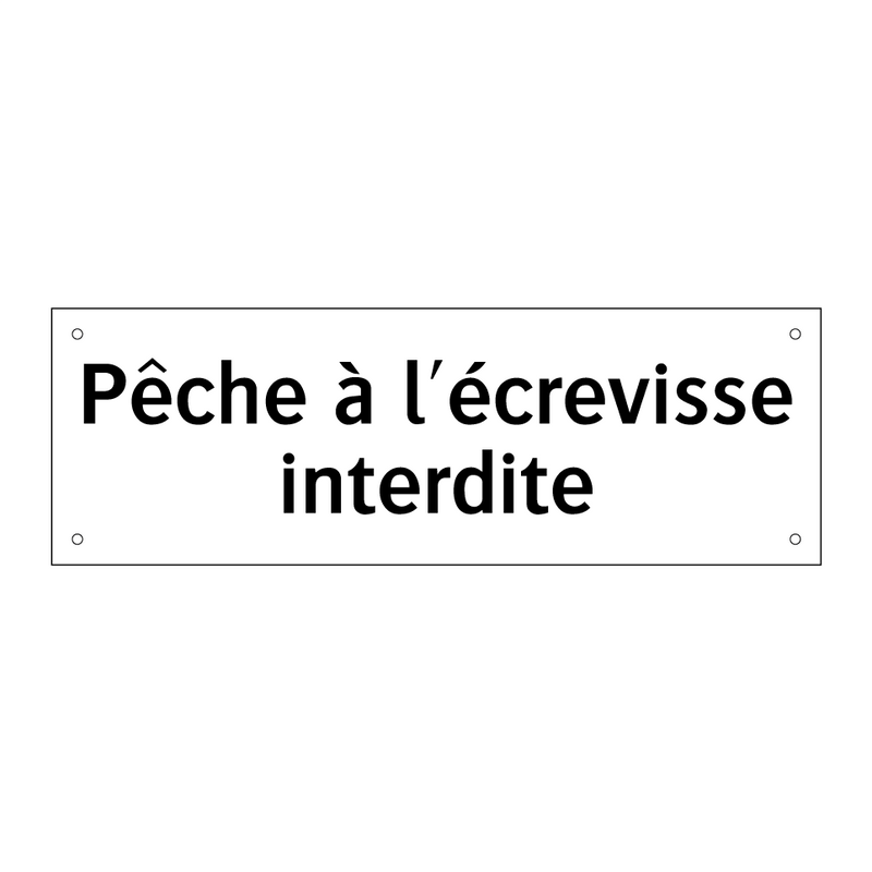 Pêche à l'écrevisse interdite