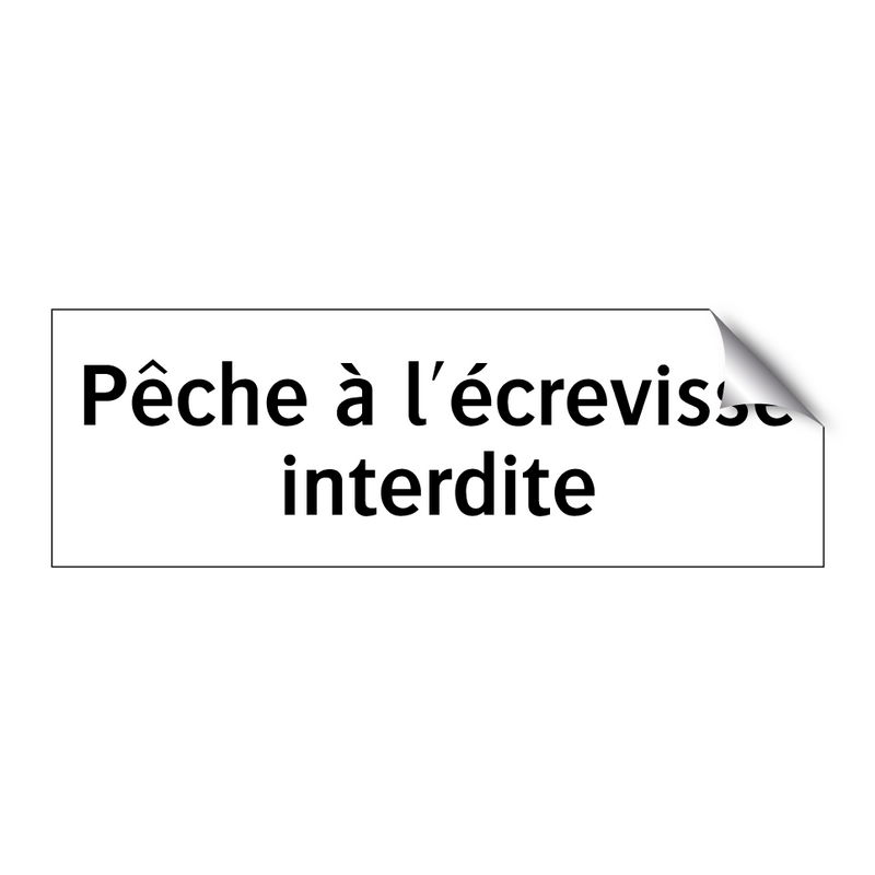 Pêche à l'écrevisse interdite