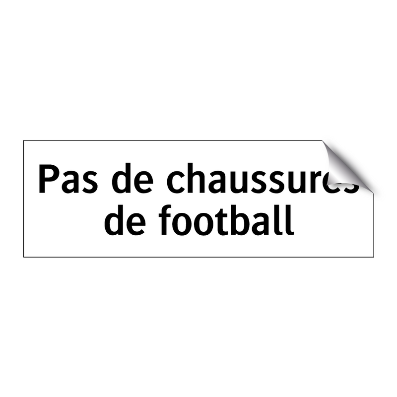 Pas de chaussures de football