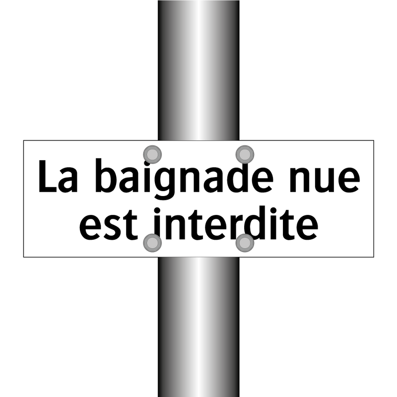 La baignade nue est interdite
