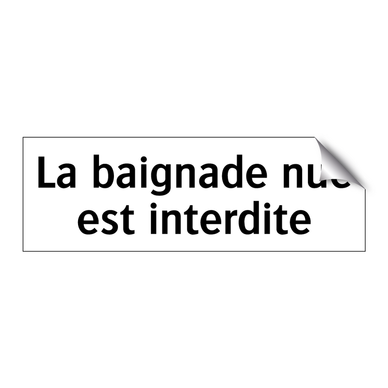 La baignade nue est interdite
