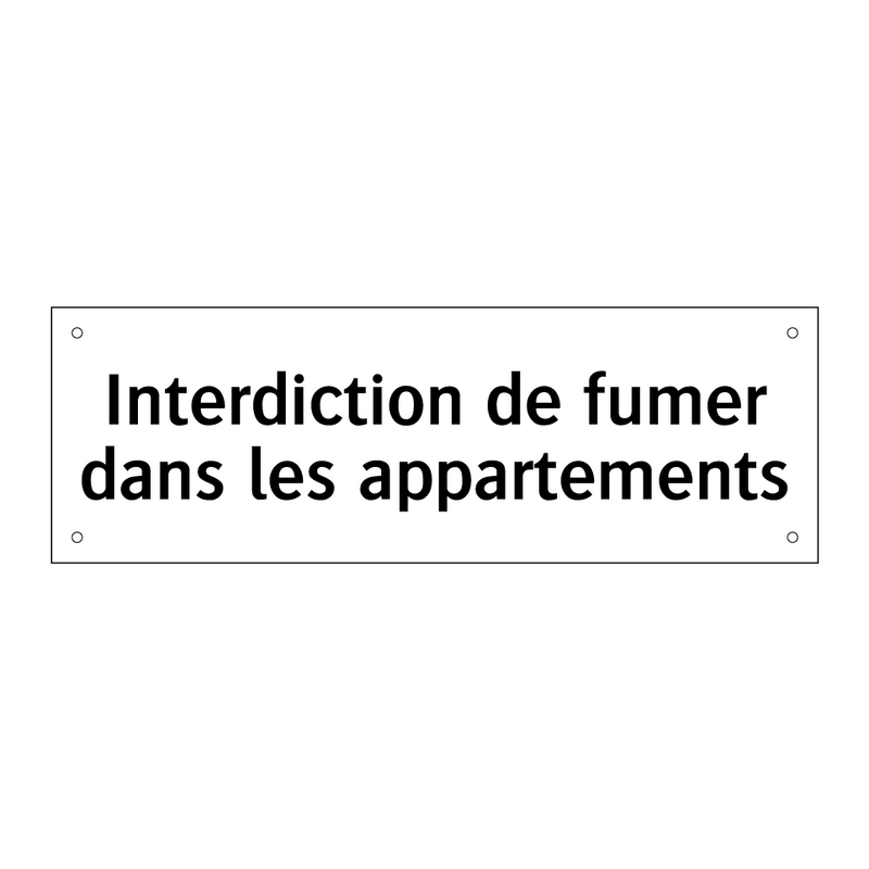 Interdiction de fumer dans les appartements