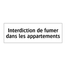 Interdiction de fumer dans les appartements