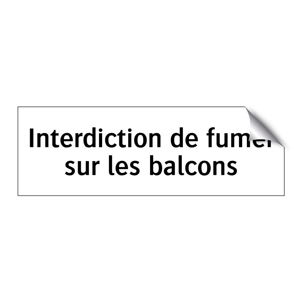 Interdiction de fumer sur les balcons
