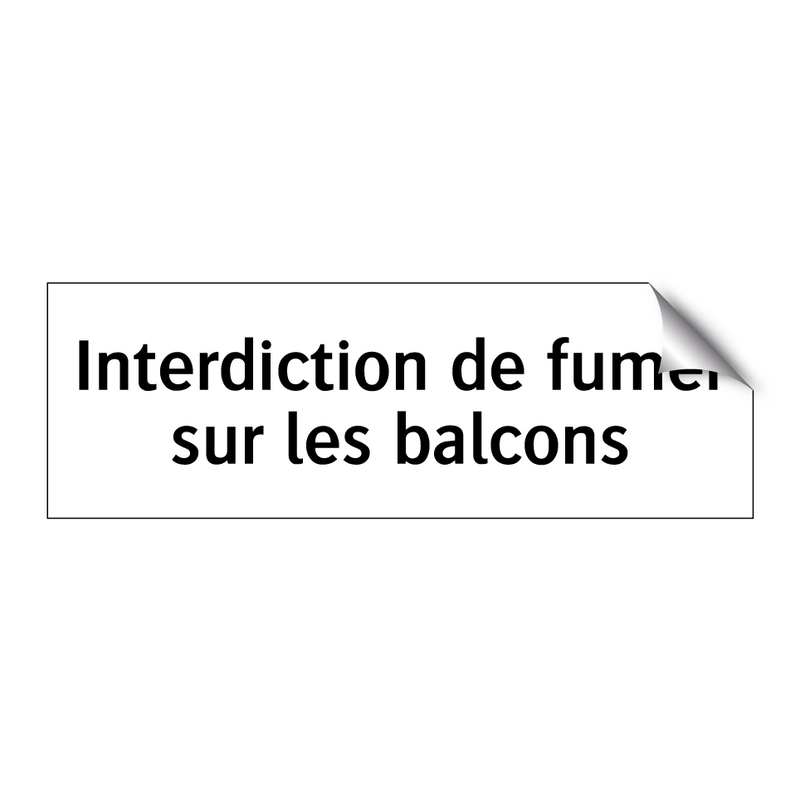 Interdiction de fumer sur les balcons