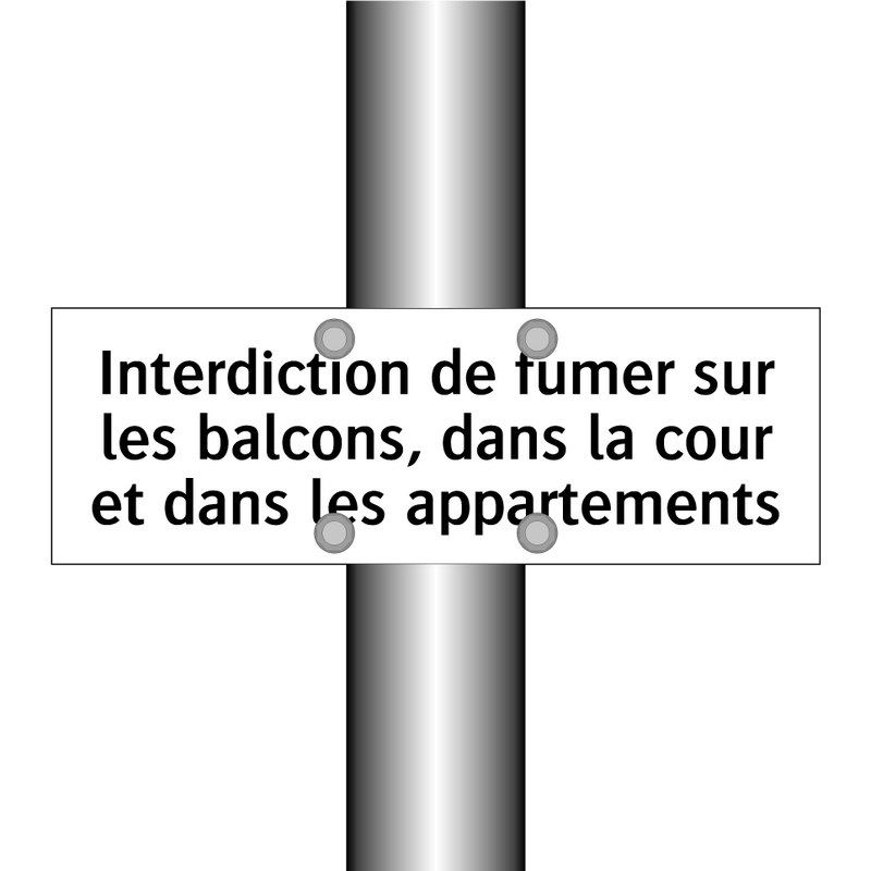 Interdiction de fumer sur les balcons, dans la cour et dans les appartements