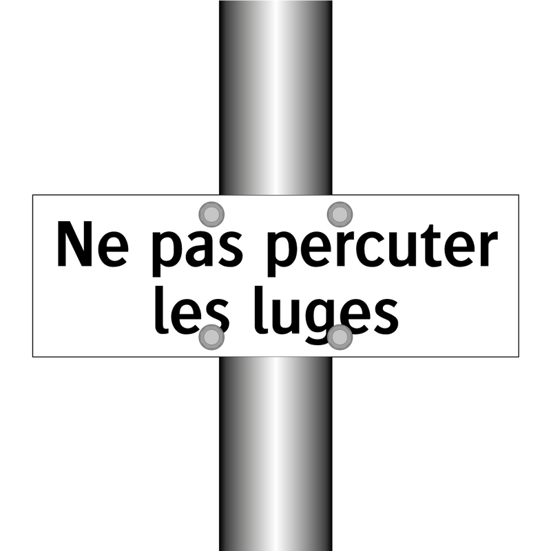 Ne pas percuter les luges