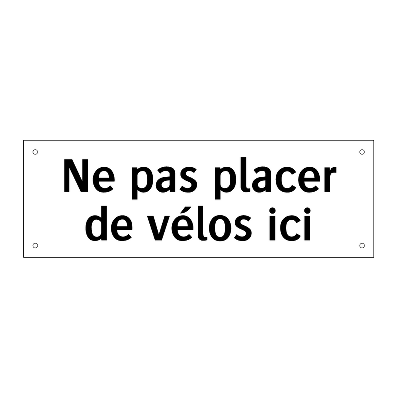 Ne pas placer de vélos ici