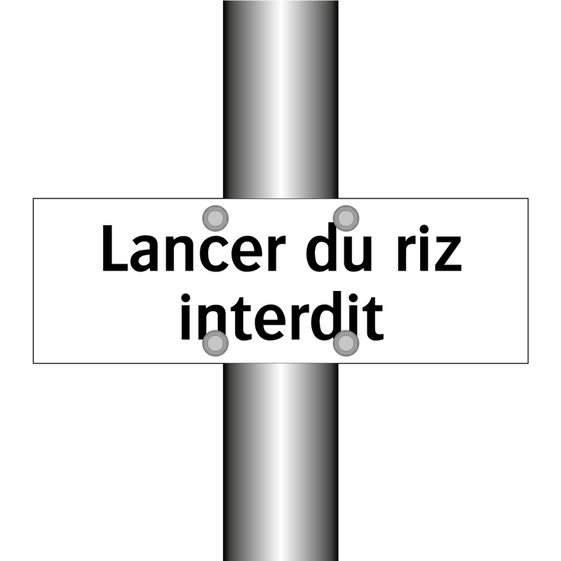 Lancer du riz interdit