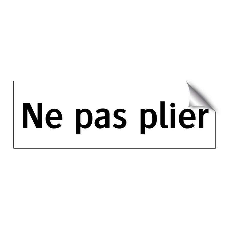 Ne pas plier