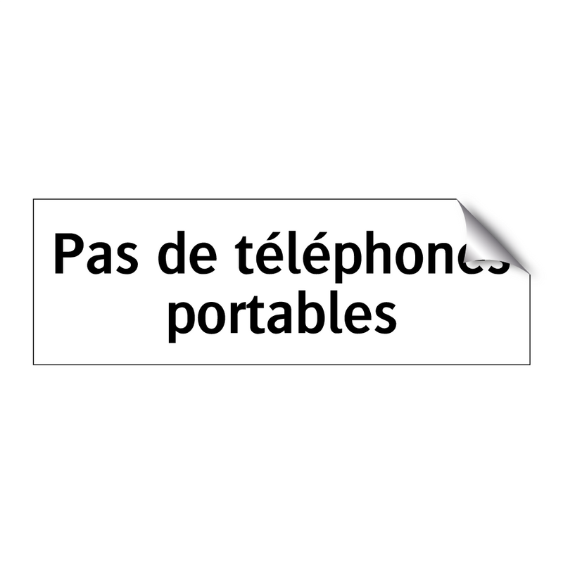 Pas de téléphones portables