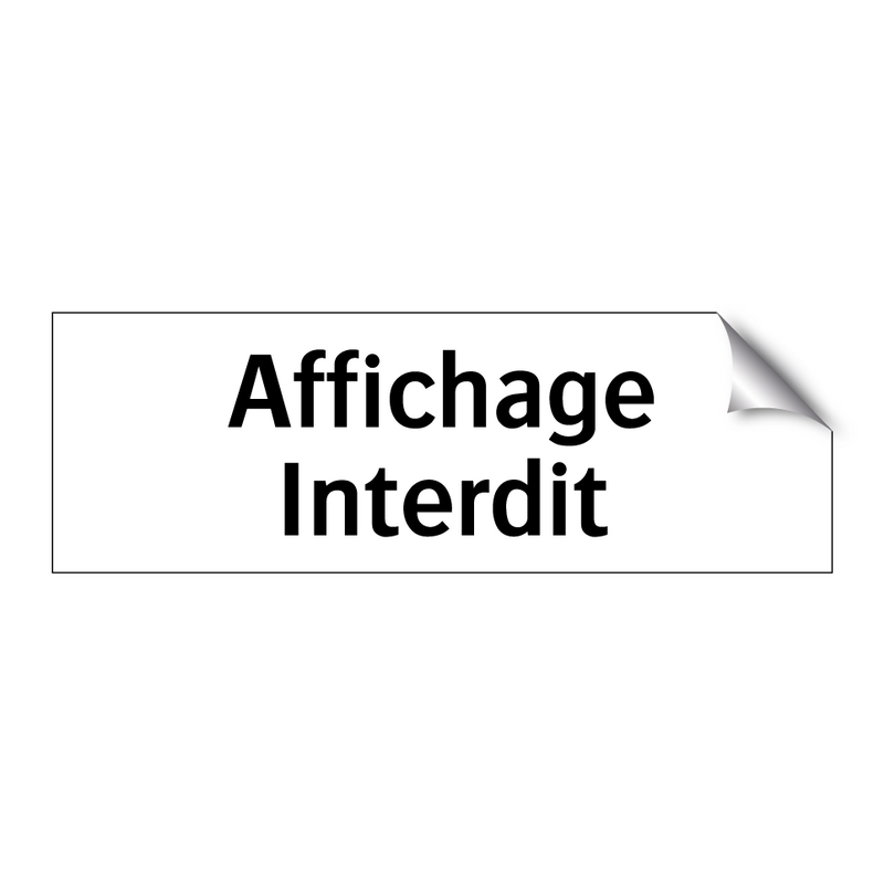 Affichage Interdit