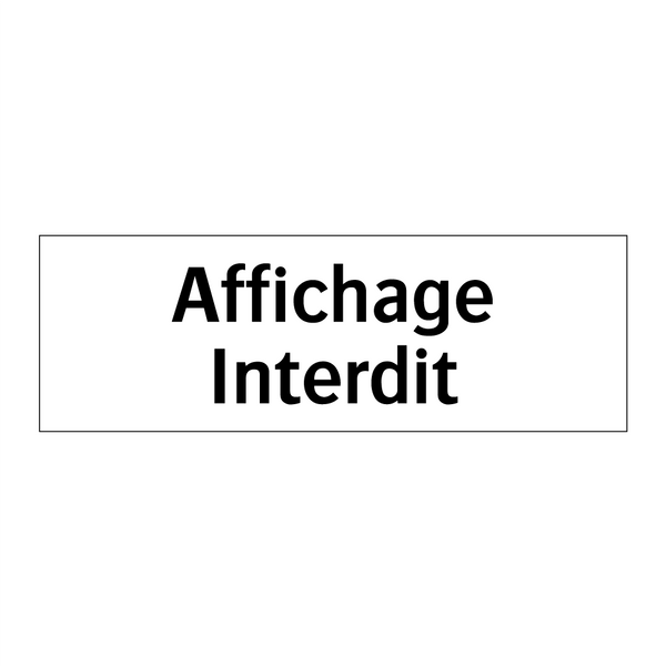 Affichage Interdit