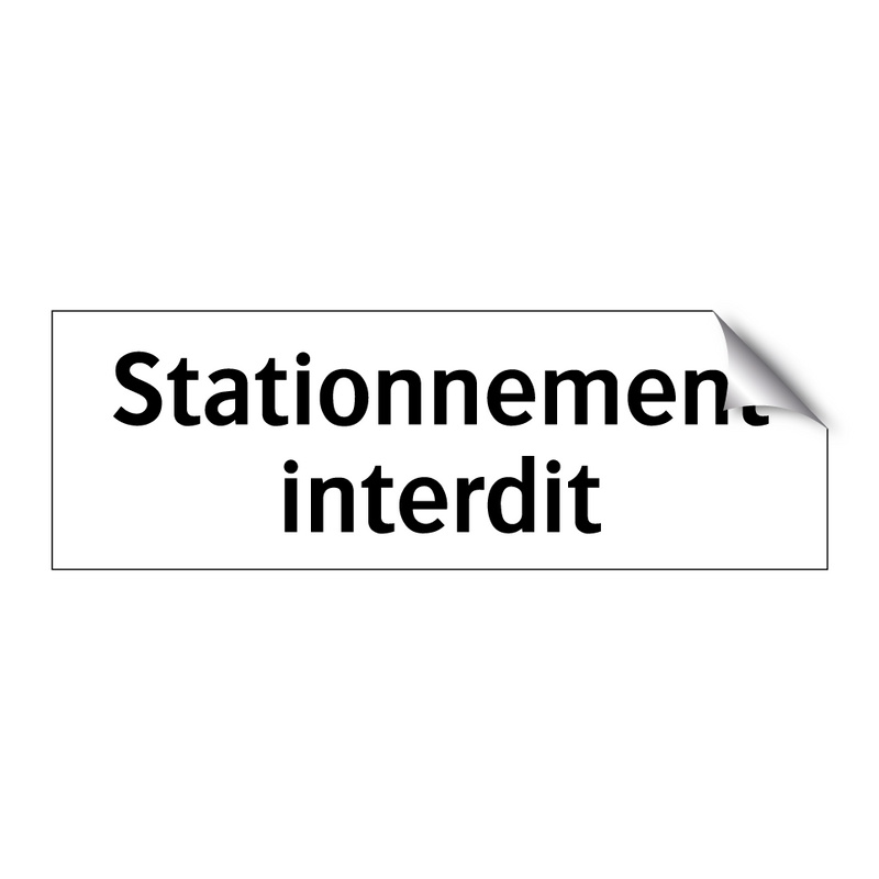 Stationnement interdit