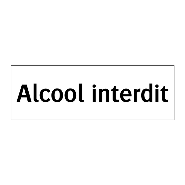 Alcool interdit