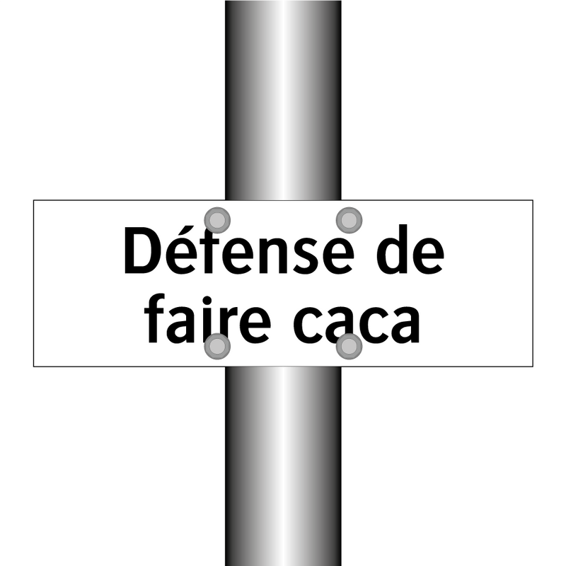 Défense de faire caca