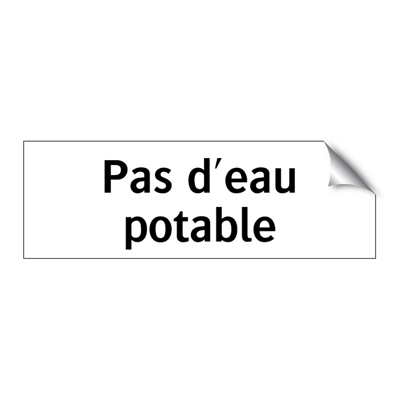 Pas d'eau potable
