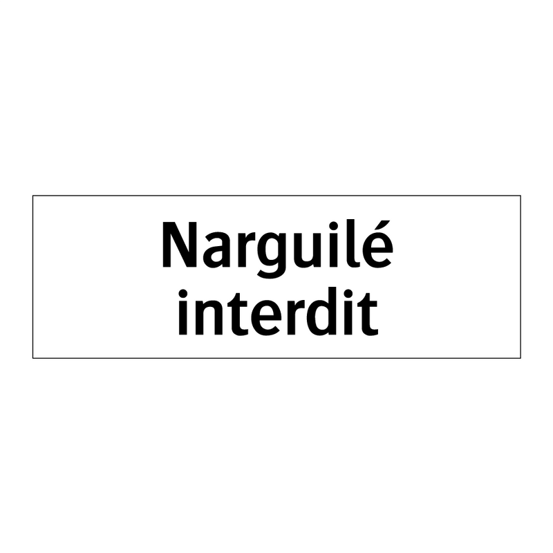 Narguilé interdit