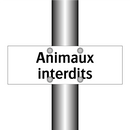 Animaux interdits