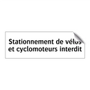 Stationnement de vélos et cyclomoteurs interdit