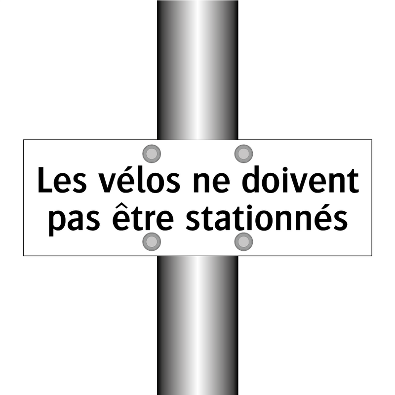 Les vélos ne doivent pas être stationnés