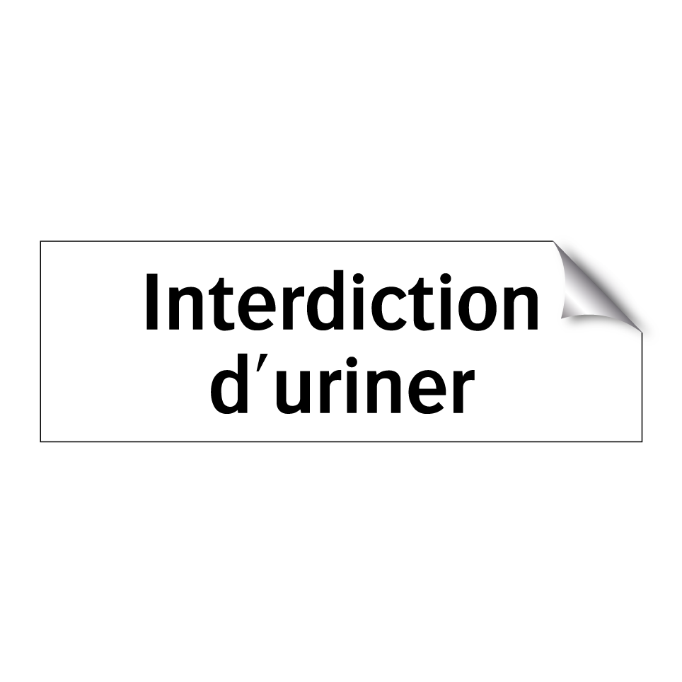Interdiction d'uriner