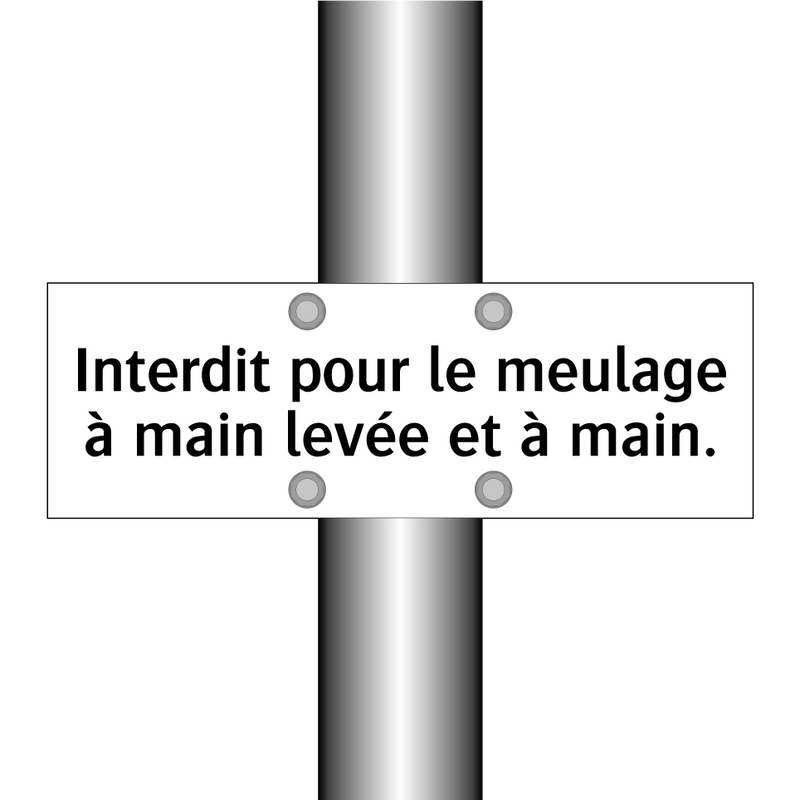 Interdit pour le meulage à main levée et à main.