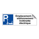 Emplacement de stationnement trottinette électrique