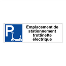 Emplacement de stationnement trottinette électrique