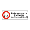 Stationnement de trottinettes électriques interdit