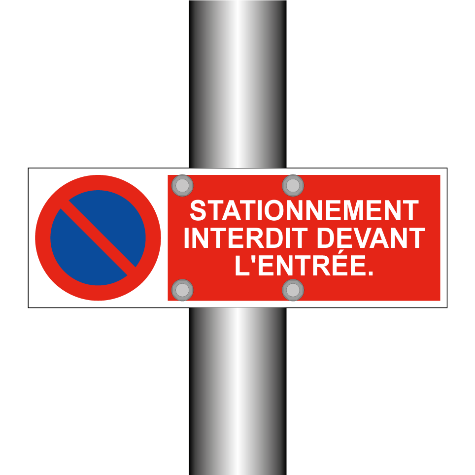 Stationnement interdit devant l'entrée.