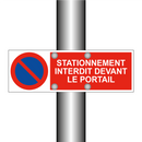 Stationnement interdit devant le portail