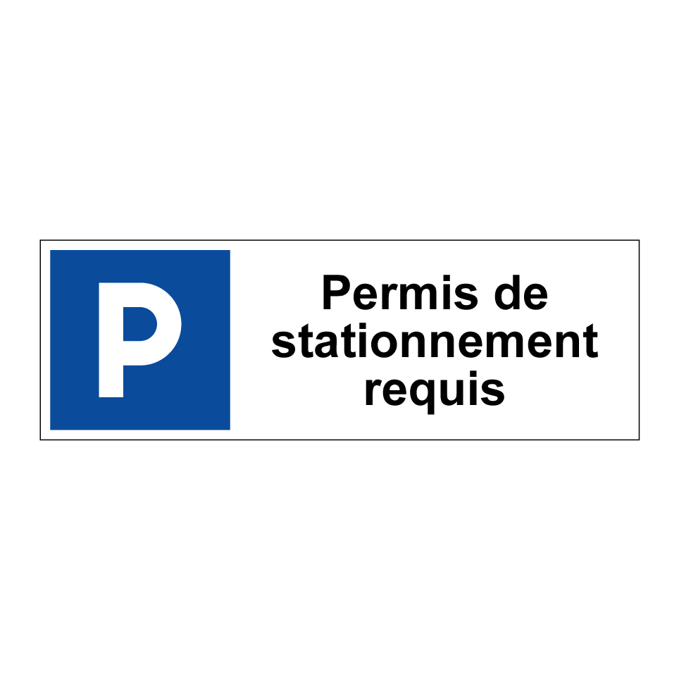 Permis de stationnement requis