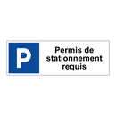 Permis de stationnement requis