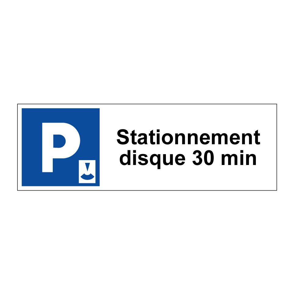 Stationnement disque 30 min