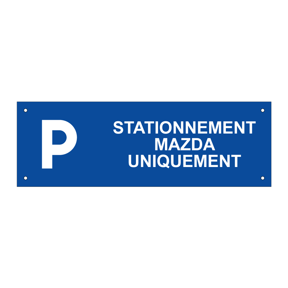 Stationnement Mazda uniquement
