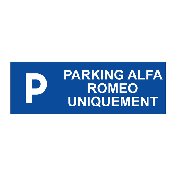 Parking Alfa Romeo uniquement