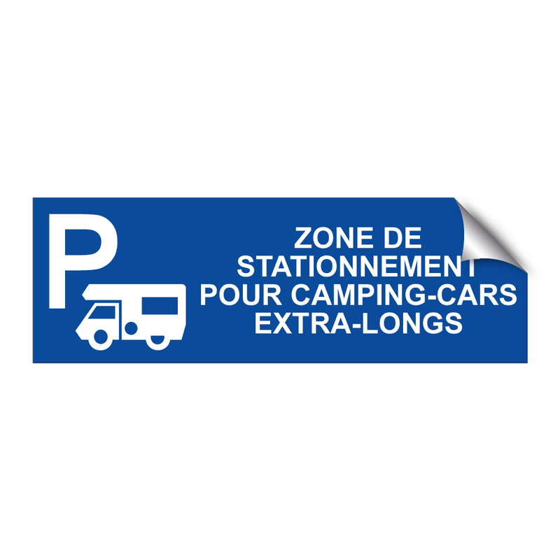 Zone de stationnement pour camping-cars extra-longs
