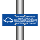 Station de recharge pour véhicules électriques stationnés uniquement pendant le processus de charge