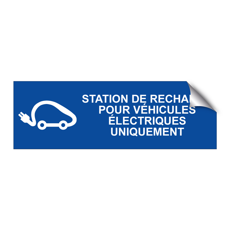 Station de recharge pour véhicules électriques uniquement