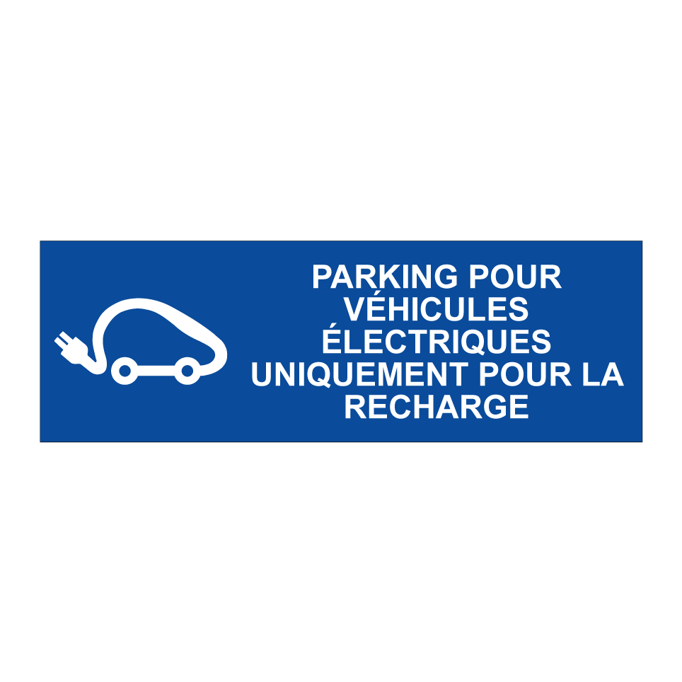 Parking pour véhicules électriques uniquement pour la recharge.