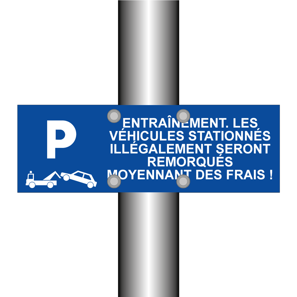 Entraînement. Les véhicules stationnés illégalement seront remorqués moyennant des frais !