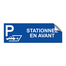 Stationnez en avant
