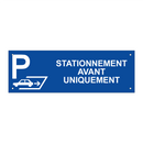Stationnement avant uniquement
